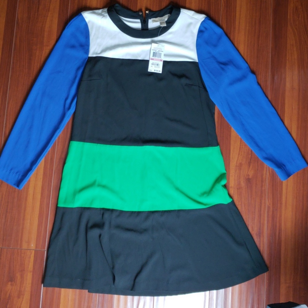 NEW W/T MICHAEL KORS COLOR BLOCK DRESS